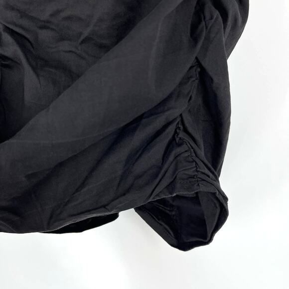 Tic Toc Black Ruffle Ruched Mini Skirt Size Medium - Picture 3 of 6